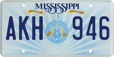 MS license plate AKH946