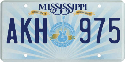 MS license plate AKH975