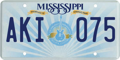 MS license plate AKI075