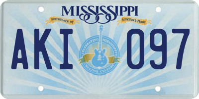 MS license plate AKI097