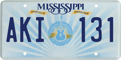 MS license plate AKI131
