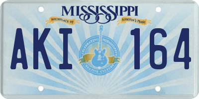 MS license plate AKI164
