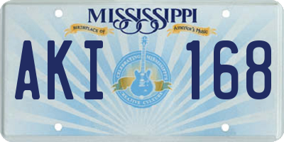 MS license plate AKI168