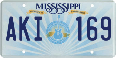 MS license plate AKI169