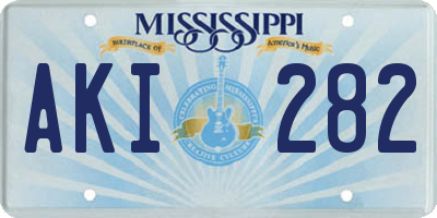 MS license plate AKI282