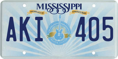 MS license plate AKI405