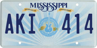 MS license plate AKI414