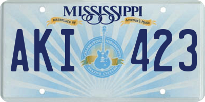 MS license plate AKI423