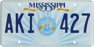 MS license plate AKI427