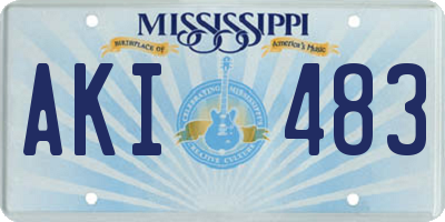 MS license plate AKI483