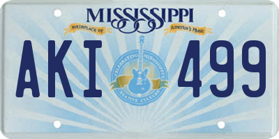 MS license plate AKI499