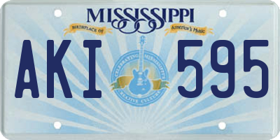 MS license plate AKI595