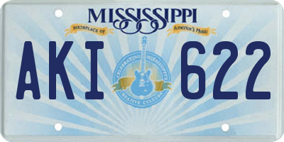 MS license plate AKI622