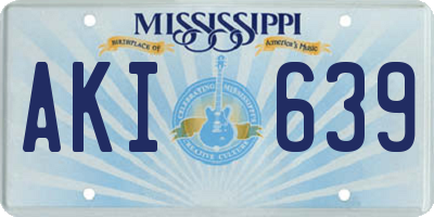 MS license plate AKI639