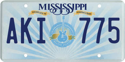 MS license plate AKI775