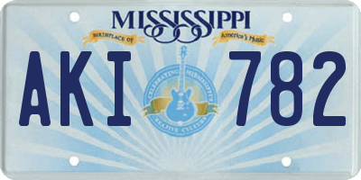 MS license plate AKI782