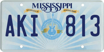 MS license plate AKI813