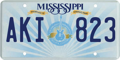 MS license plate AKI823