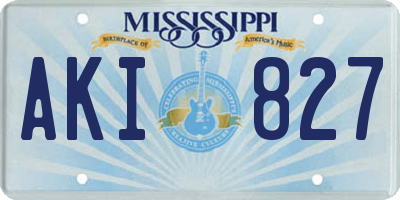 MS license plate AKI827