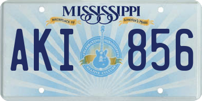 MS license plate AKI856