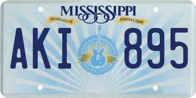 MS license plate AKI895