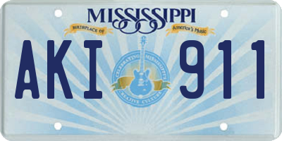 MS license plate AKI911