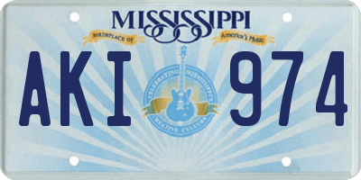 MS license plate AKI974