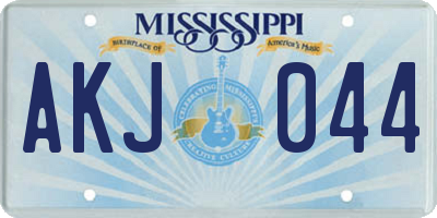 MS license plate AKJ044