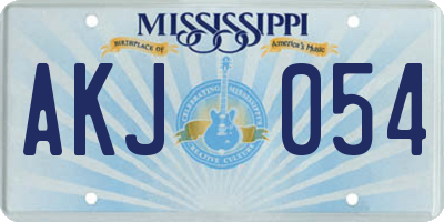 MS license plate AKJ054
