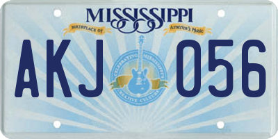 MS license plate AKJ056