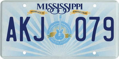 MS license plate AKJ079