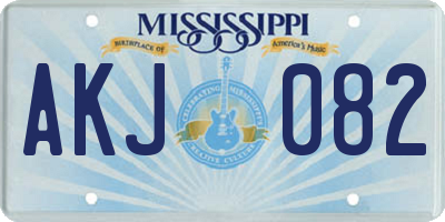 MS license plate AKJ082