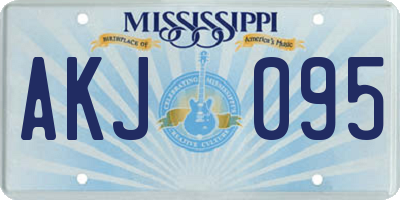 MS license plate AKJ095