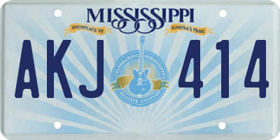 MS license plate AKJ414