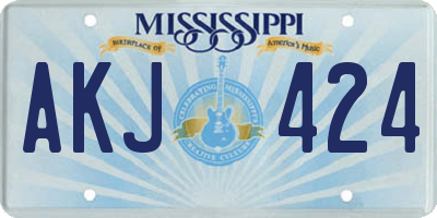 MS license plate AKJ424