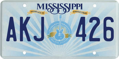 MS license plate AKJ426