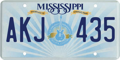 MS license plate AKJ435