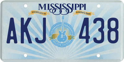 MS license plate AKJ438