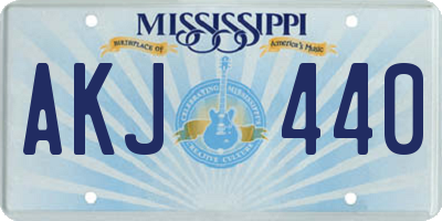MS license plate AKJ440