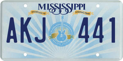 MS license plate AKJ441