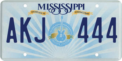 MS license plate AKJ444