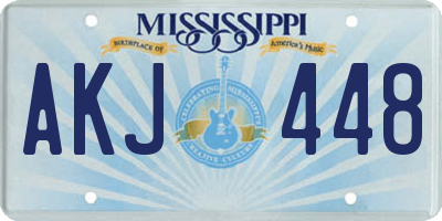 MS license plate AKJ448