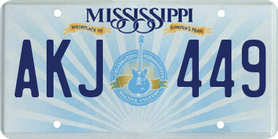 MS license plate AKJ449