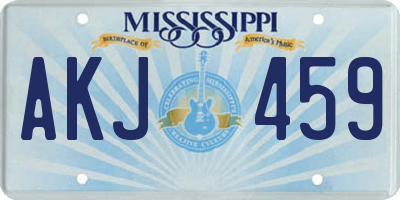 MS license plate AKJ459
