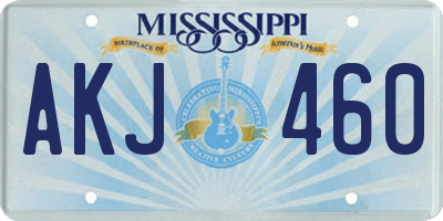 MS license plate AKJ460