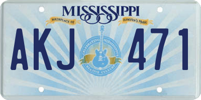 MS license plate AKJ471