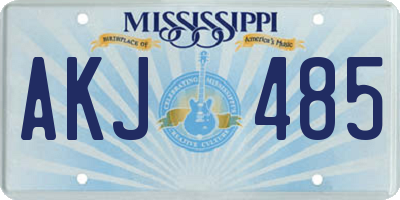 MS license plate AKJ485