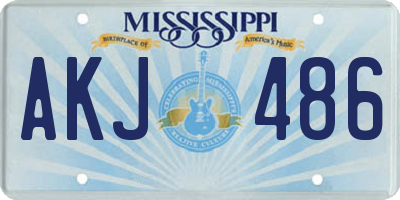 MS license plate AKJ486