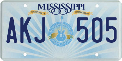 MS license plate AKJ505
