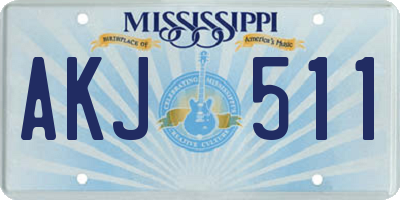 MS license plate AKJ511